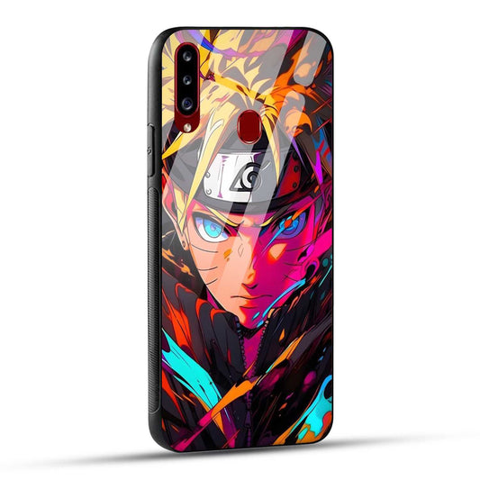 Samsung Galaxy A20s Back Cover Colourful Cartoon anime Printed Glass Case