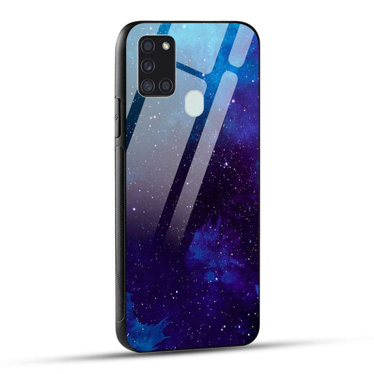 Samsung Galaxy A21s Back Cover Beautiful Star Space Printed Glass Case