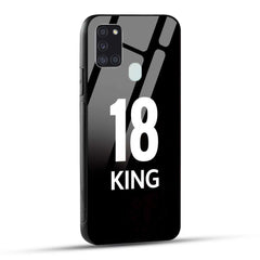 Samsung Galaxy A21s King number 18 Printed Glass Case