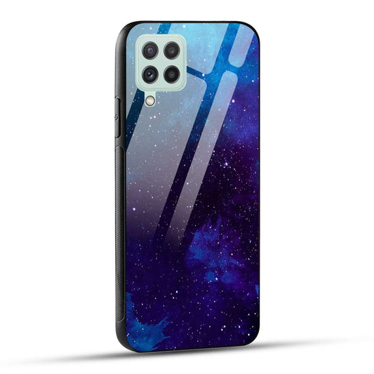 Samsung Galaxy A22 4G Back Cover Beautiful Star Space Printed Glass Case