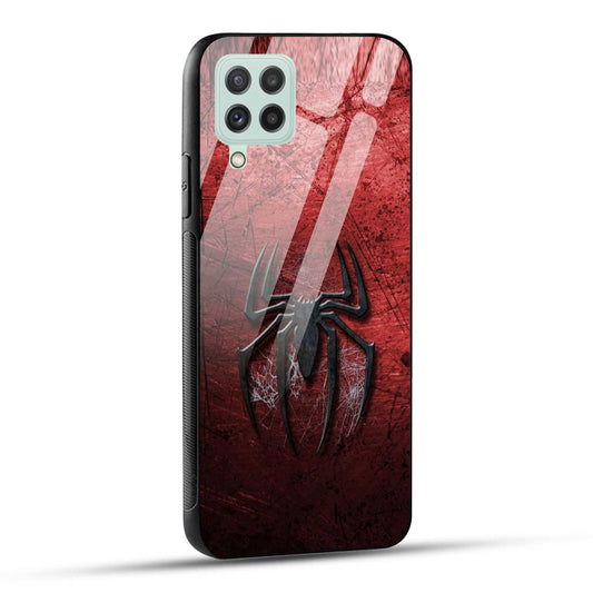 Samsung Galaxy A22 4G Back Cover Red Spider Printed Glass Case