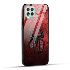 Samsung Galaxy A22 4G Back Cover Red Spider Printed Glass Case