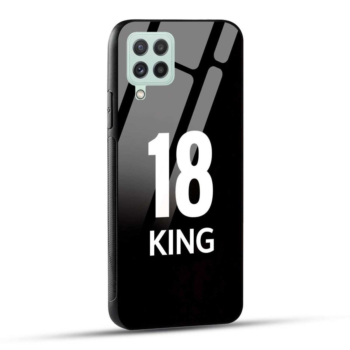 Samsung Galaxy A22 4G King number 18 Printed Glass Case
