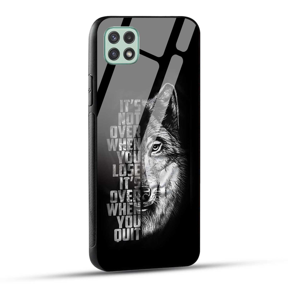 Samsung Galaxy A22 5G Back Cover Motivational Positive Quote Printed Glass Case