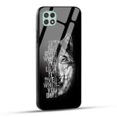 Samsung Galaxy A22 5G Back Cover Motivational Positive Quote Printed Glass Case