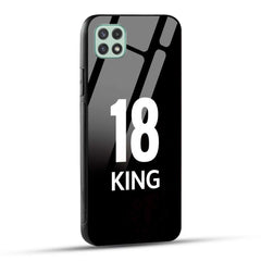 Samsung Galaxy A22 5G / Samsung Galaxy F42 5G King number 18 Printed Glass Case