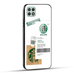 Samsung Galaxy A22 5G / Samsung Galaxy F42 5G Starbucks Coffee Printed Glass Case