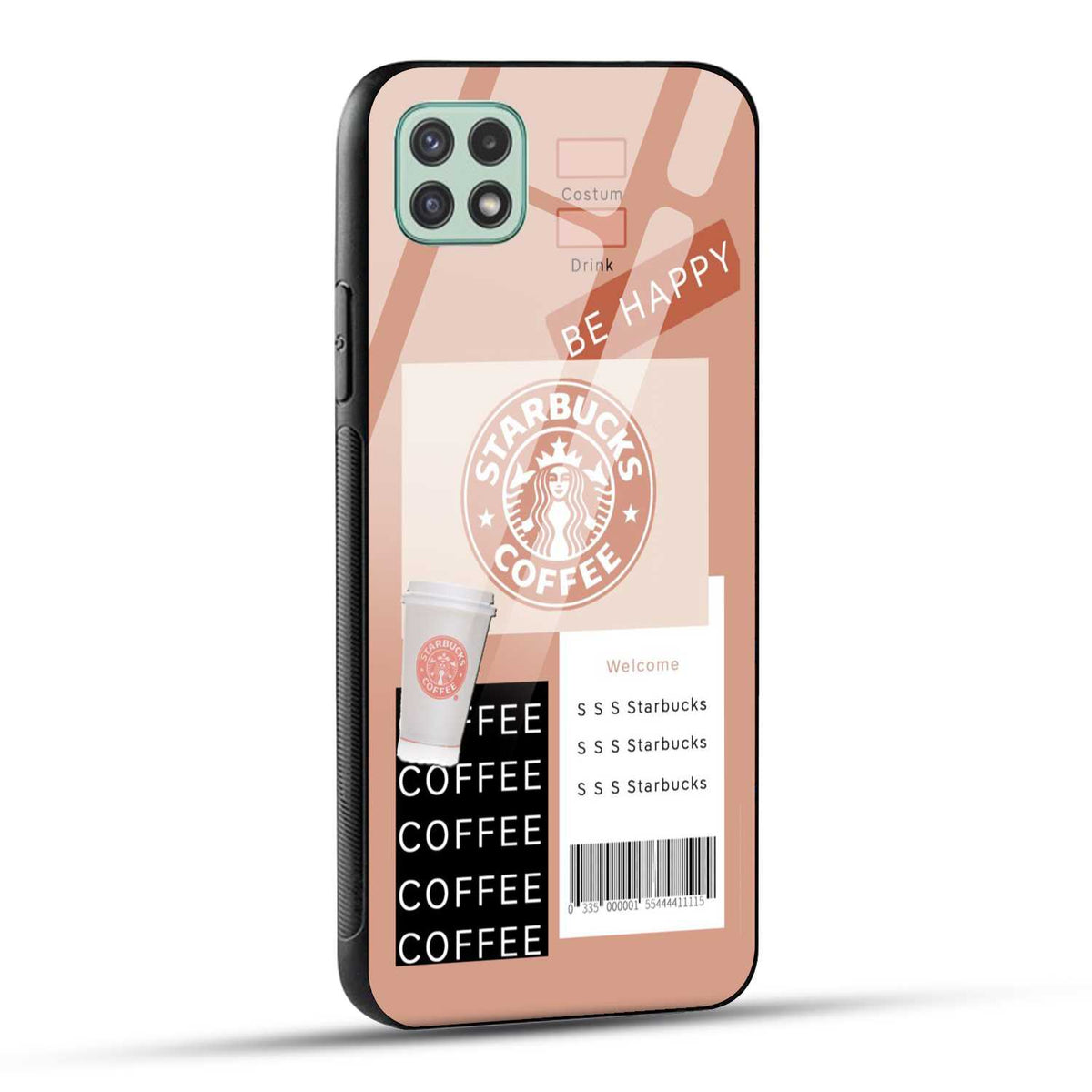Samsung Galaxy A22 5G / Samsung Galaxy F42 5G Starbucks Coffee Printed Glass Case