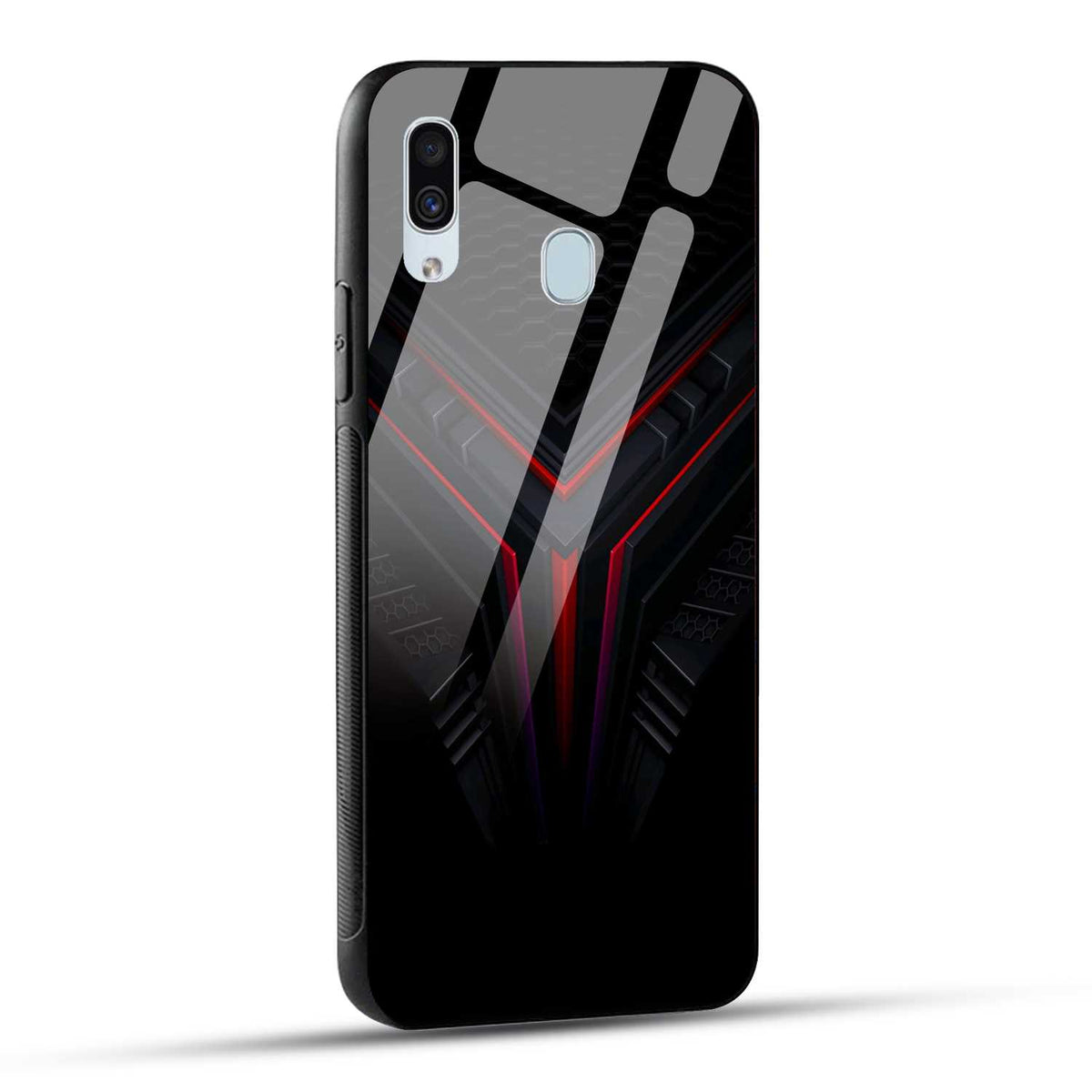 Samsung Galaxy A30 Back Cover Abstract Robotic Printed Glass Case