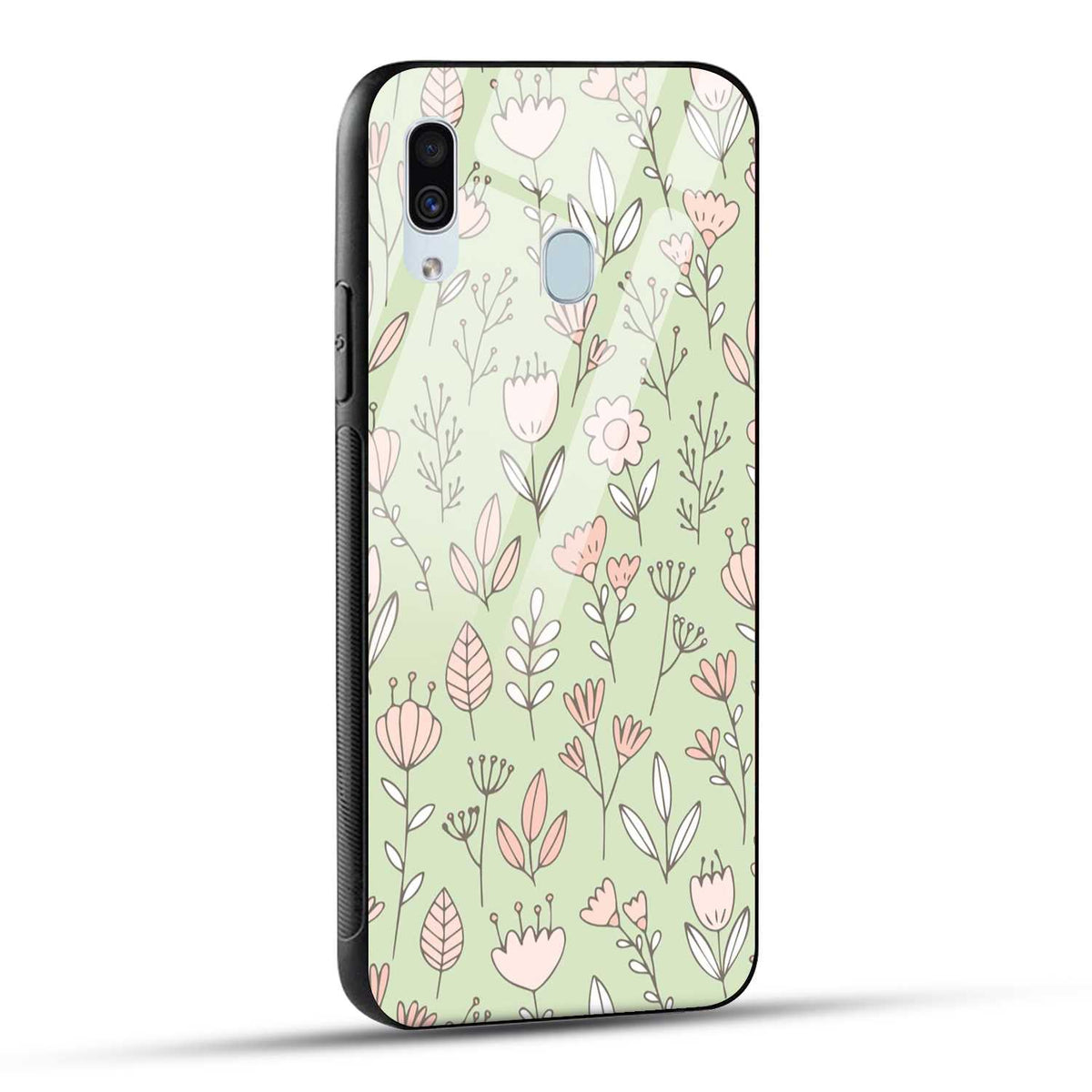 Samsung Galaxy A30 Back Cover Flower Art Printed Glass Case