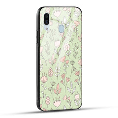 Samsung Galaxy A30 Back Cover Flower Art Printed Glass Case