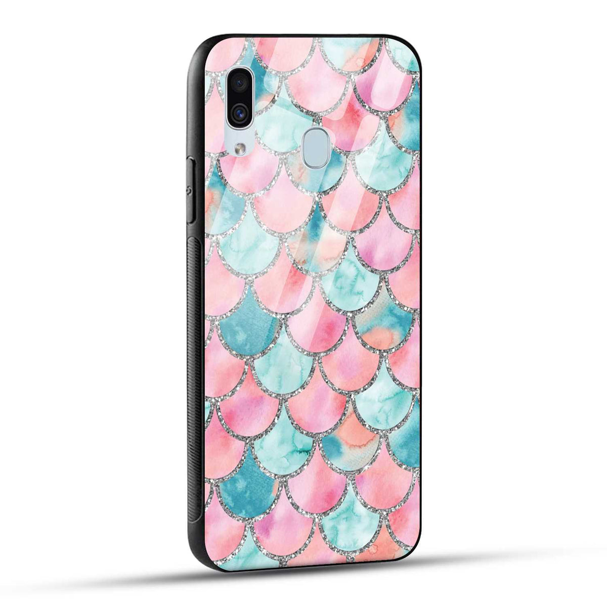 Samsung Galaxy A30 Back Cover Mirror Pattern Printed Glass Case