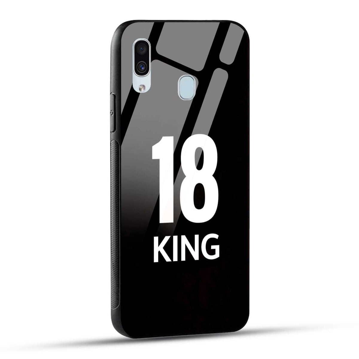 Samsung Galaxy A30 / Samsung Galaxy A20 / Samsung Galaxy M10s King number 18 Printed Glass Case