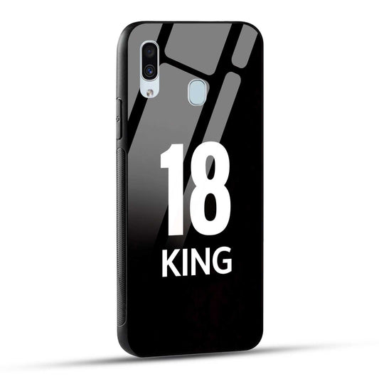 Samsung Galaxy A30 / Samsung Galaxy A20 / Samsung Galaxy M10s King number 18 Printed Glass Case