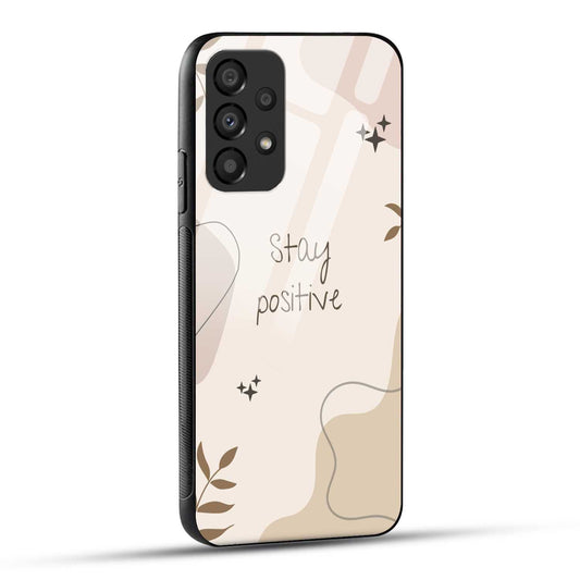 Samsung Galaxy A73 5G Back Cover Cream Beige Aesthetic Printed Glass Case