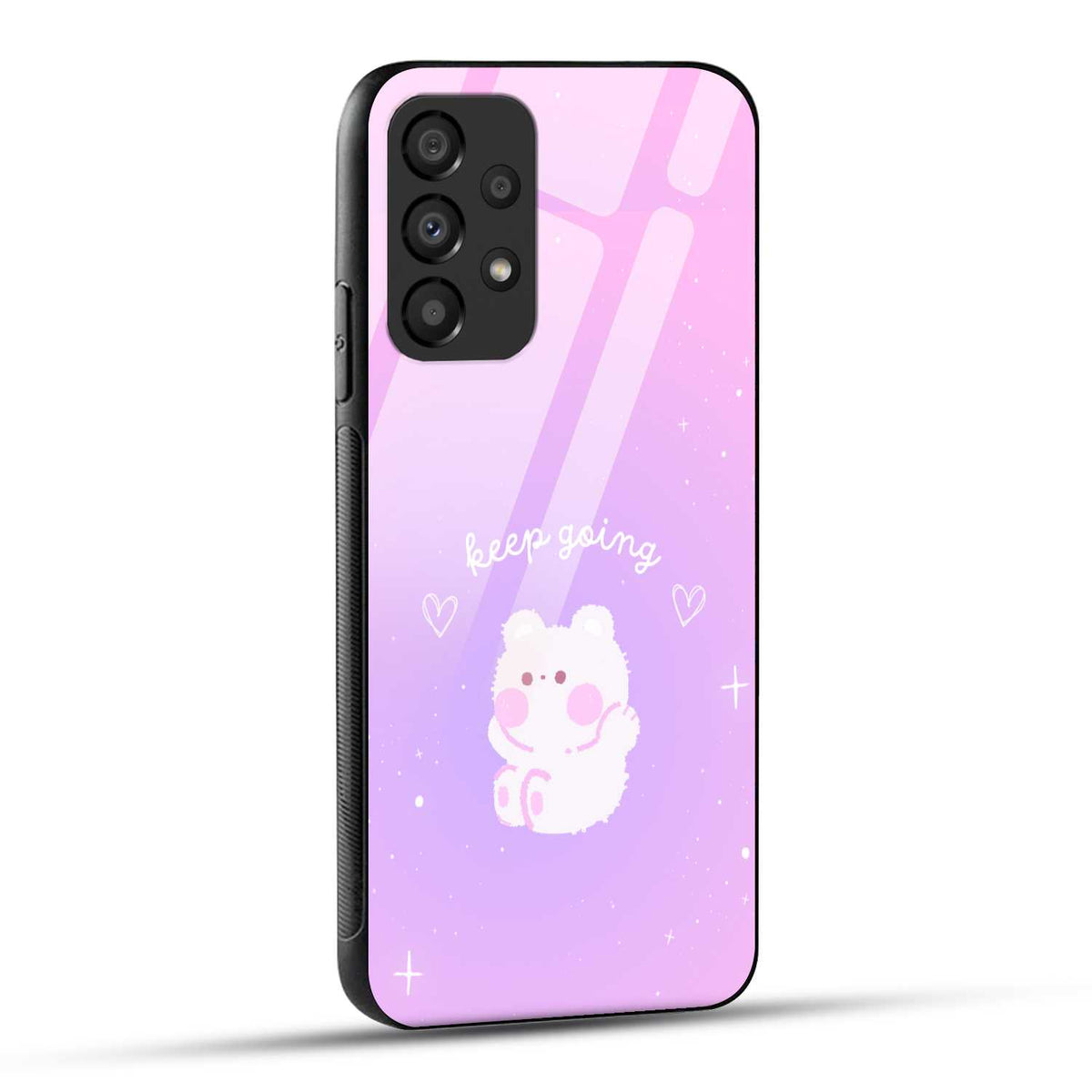Samsung Galaxy A73 5G Back Cover Pink Purple Gradient Aesthetic Motivational Printed Glass Case