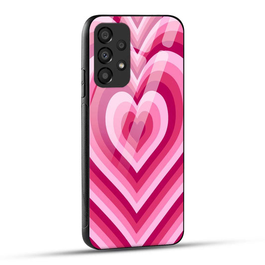 Samsung Galaxy A73 5G Back Cover Love Hearts Printed Glass Case