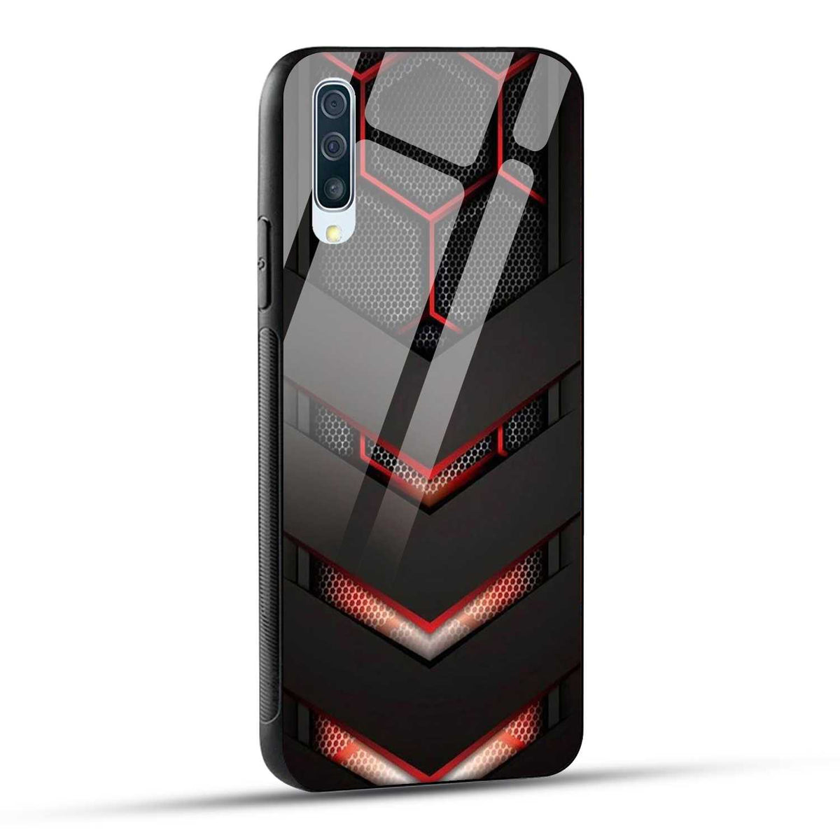 Samsung Galaxy A50 Back Cover Robotic Abstract Printed Glass Case