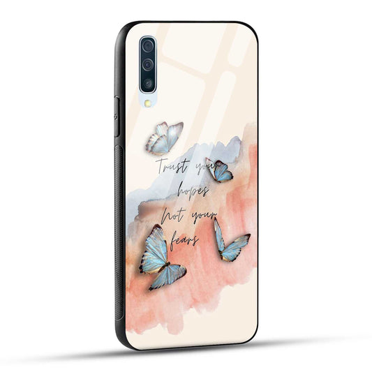 Samsung Galaxy A50 Back Cover Trust Your Hopes Printed Glass Case