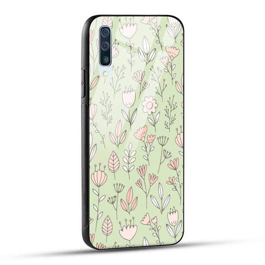 Samsung Galaxy A50 Back Cover Flower Art Printed Glass Case