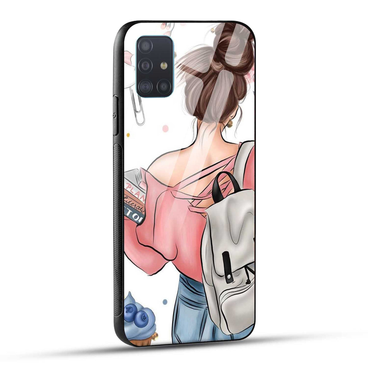 Samsung Galaxy A51 Back Cover Padhaku Girl Printed Glass Case
