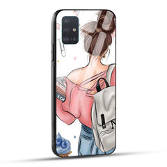 Samsung Galaxy A51 Back Cover Padhaku Girl Printed Glass Case
