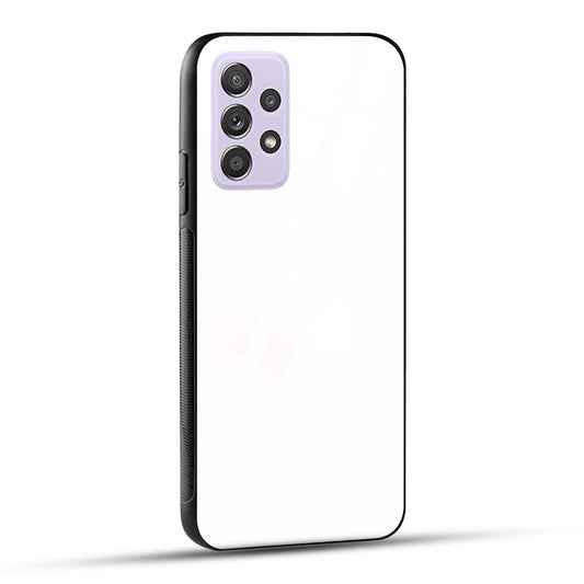 Samsung Galaxy A52 Back Cover Plain White Printed Glass Case
