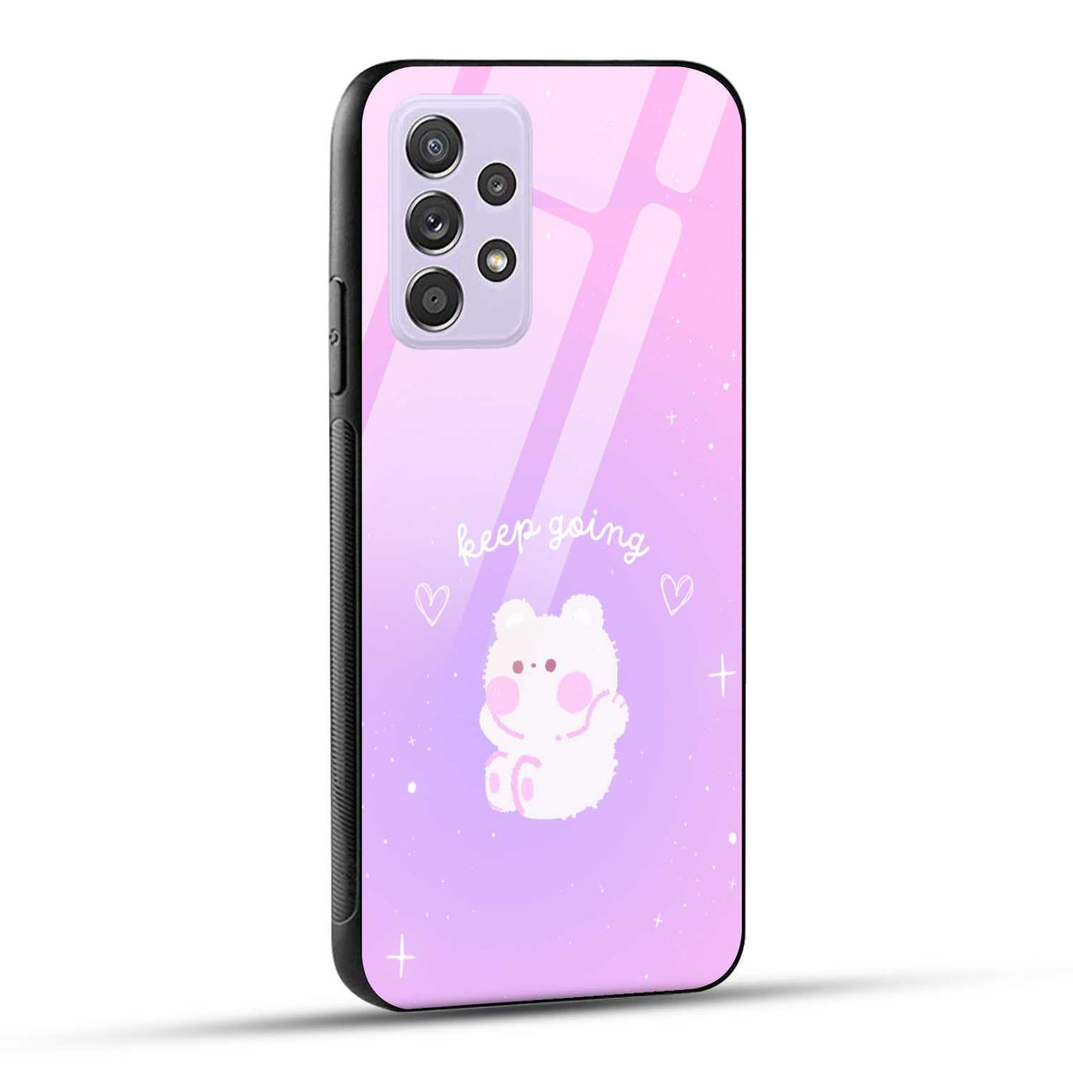 Samsung Galaxy A52 Back Cover Pink Purple Gradient Aesthetic Motivational Printed Glass Case