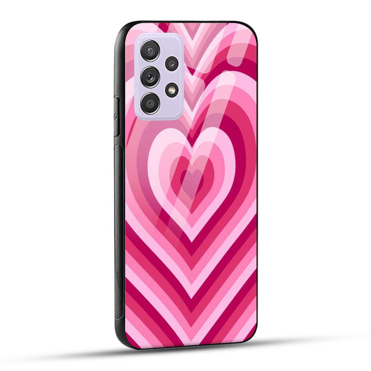 Samsung Galaxy A52 Back Cover Love Hearts Printed Glass Case