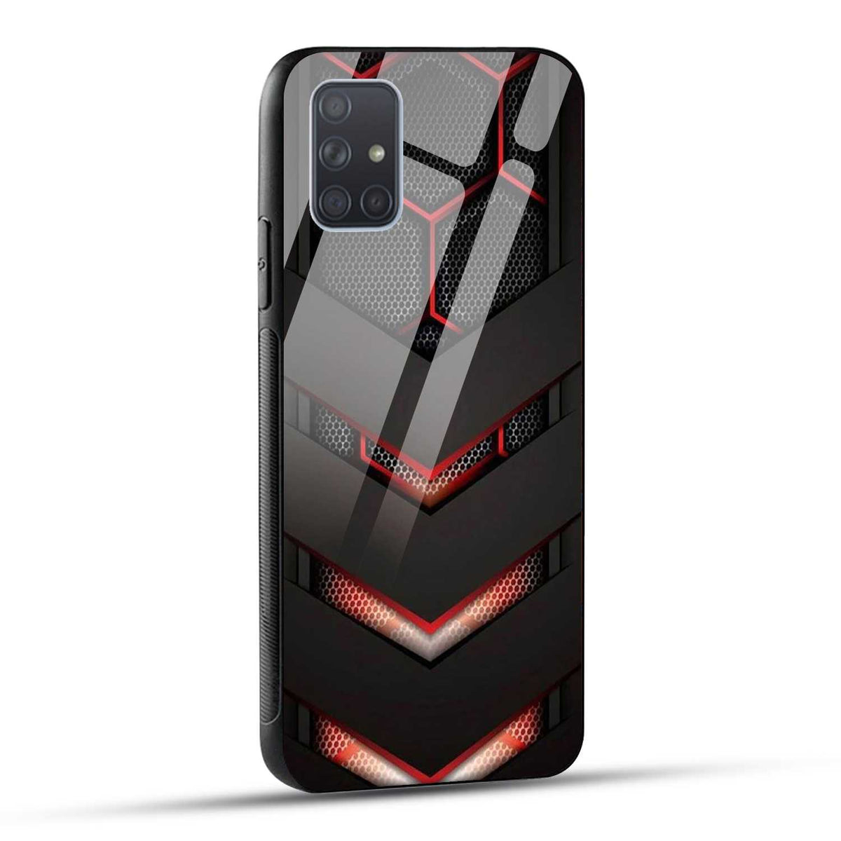 Samsung Galaxy A71 Back Cover Robotic Abstract Printed Glass Case