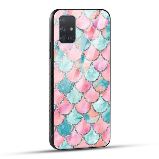 Samsung Galaxy A71 Back Cover Mirror Pattern Printed Glass Case