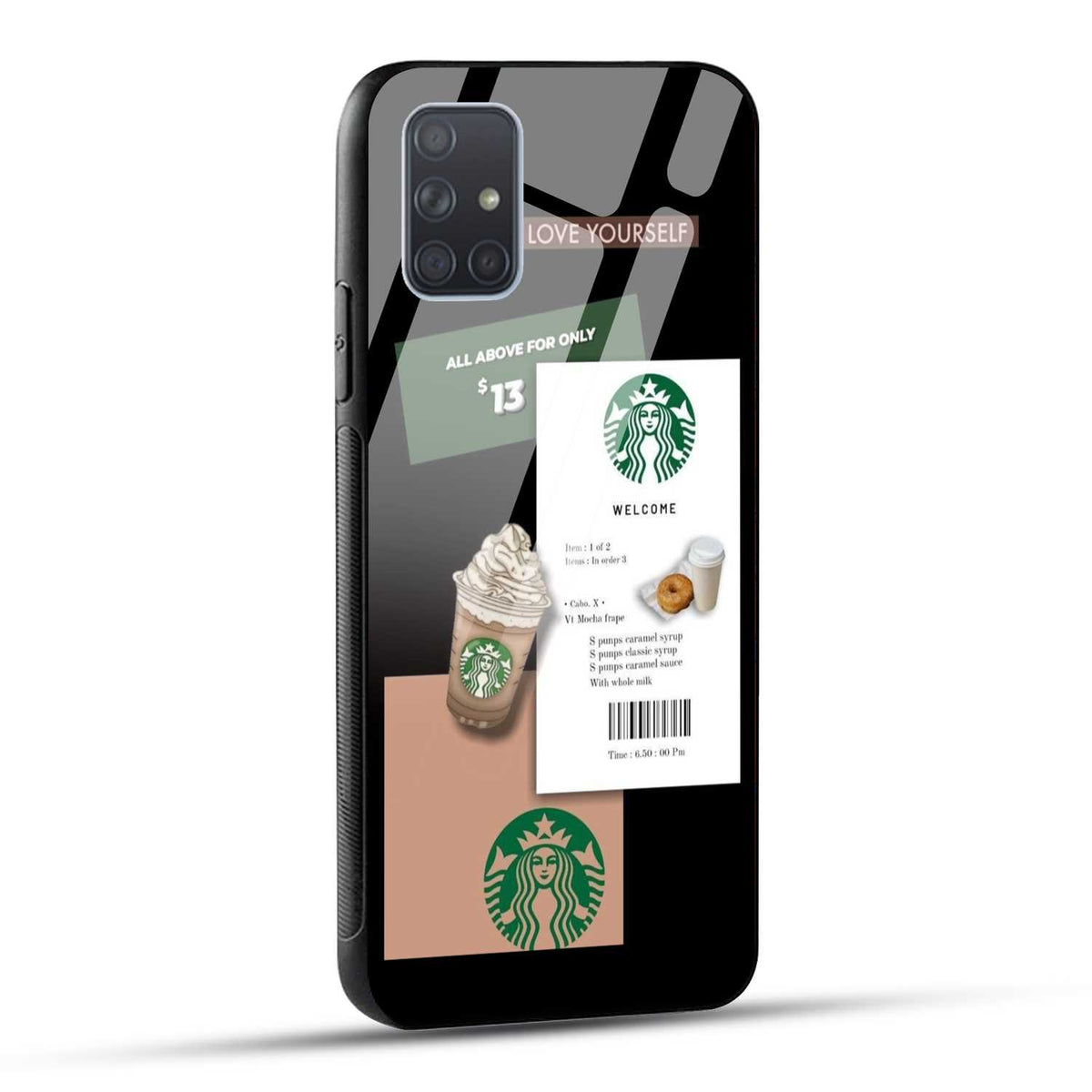 Samsung Galaxy A71 Starbucks Coffee Printed Glass Case