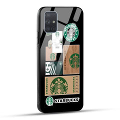 Samsung Galaxy A71 Starbucks Coffee Printed Glass Case
