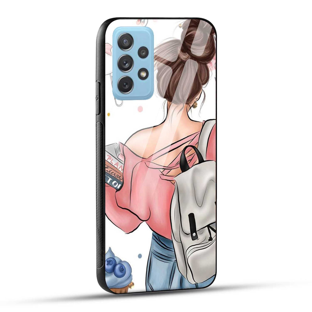 Samsung Galaxy A72 Back Cover Padhaku Girl Printed Glass Case