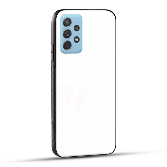 Samsung Galaxy A72 Back Cover Plain White Printed Glass Case