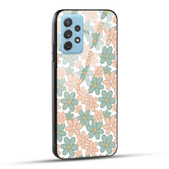 Samsung Galaxy A72 Back Cover Aesthetic Flowers Printed Glass Case