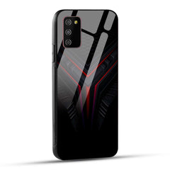 Samsung Galaxy M02s Back Cover Abstract Robotic Printed Glass Case