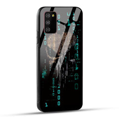 Samsung Galaxy M02s Back Cover Hacker Printed Glass Case