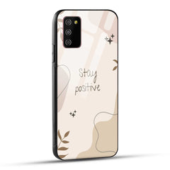 Samsung Galaxy M02s Back Cover Cream Beige Aesthetic Printed Glass Case