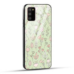 Samsung Galaxy M02s Back Cover Flower Art Printed Glass Case