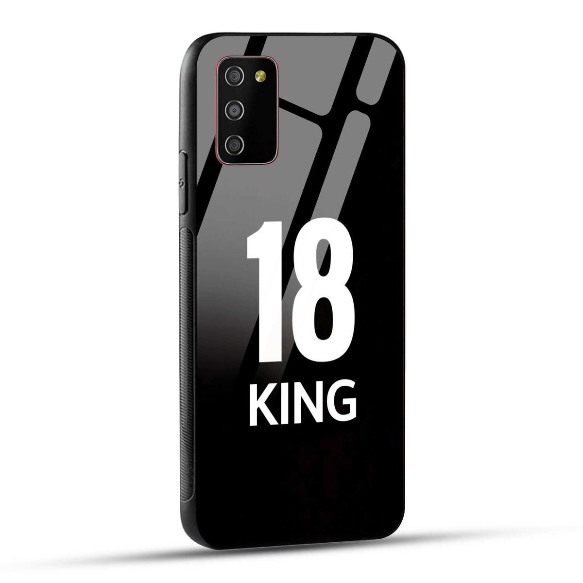 Samsung Galaxy M02s / Samsung Galaxy A03s / Samsung Galaxy F02S King number 18 Printed Glass Case