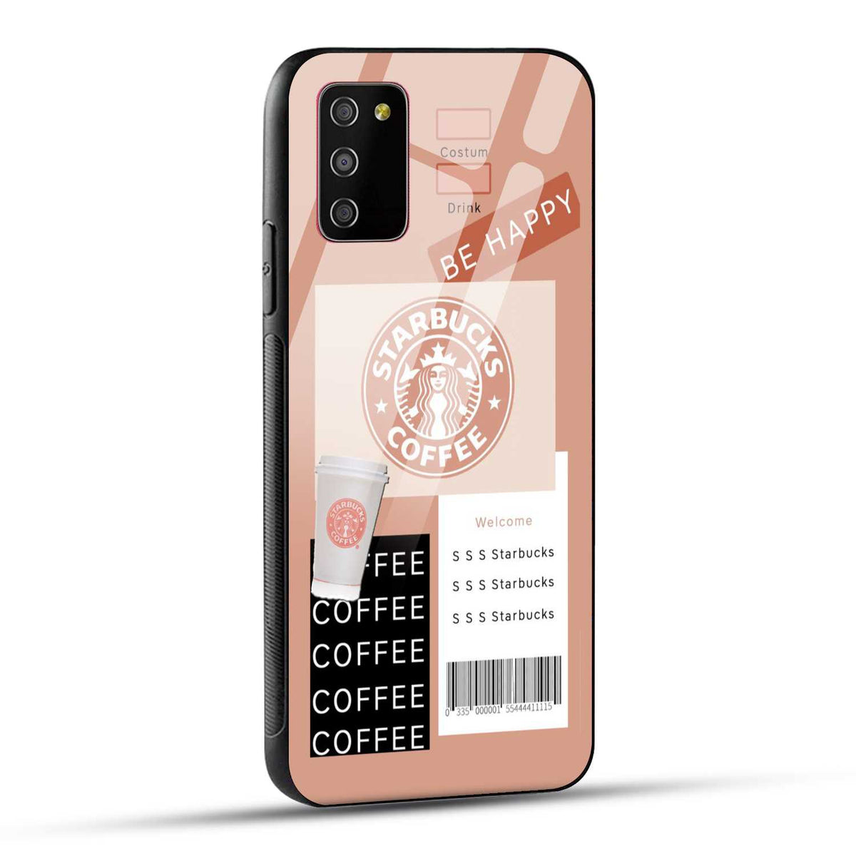Samsung Galaxy M02s / Samsung Galaxy A03s / Samsung Galaxy F02S Starbucks Coffee Printed Glass Case