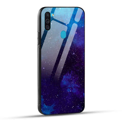 Samsung Galaxy M11 Back Cover Beautiful Star Space Printed Glass Case