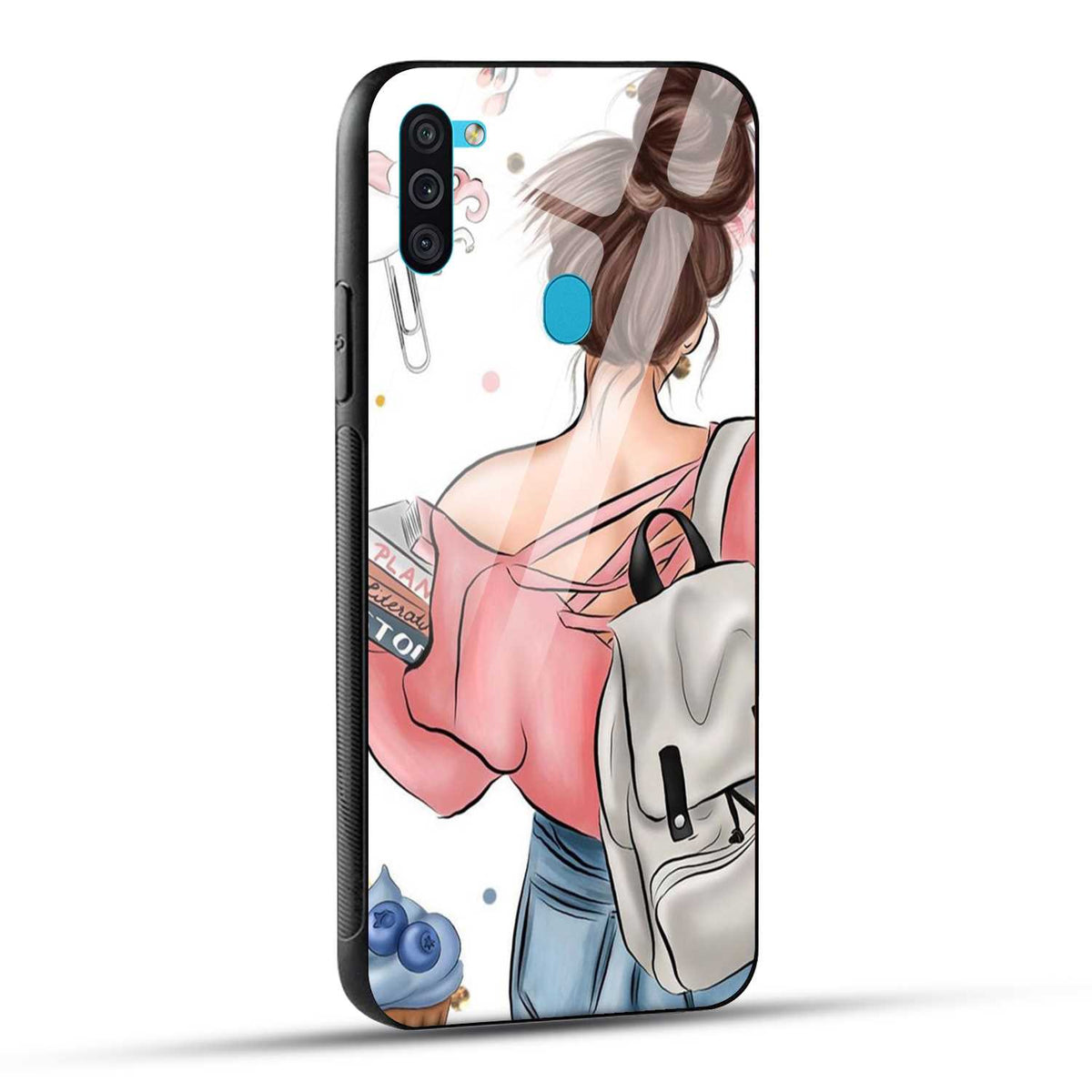 Samsung Galaxy M11 Back Cover Padhaku Girl Printed Glass Case