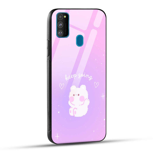 Samsung Galaxy M30s Back Cover Pink Purple Gradient Aesthetic Motivational Printed Glass Case