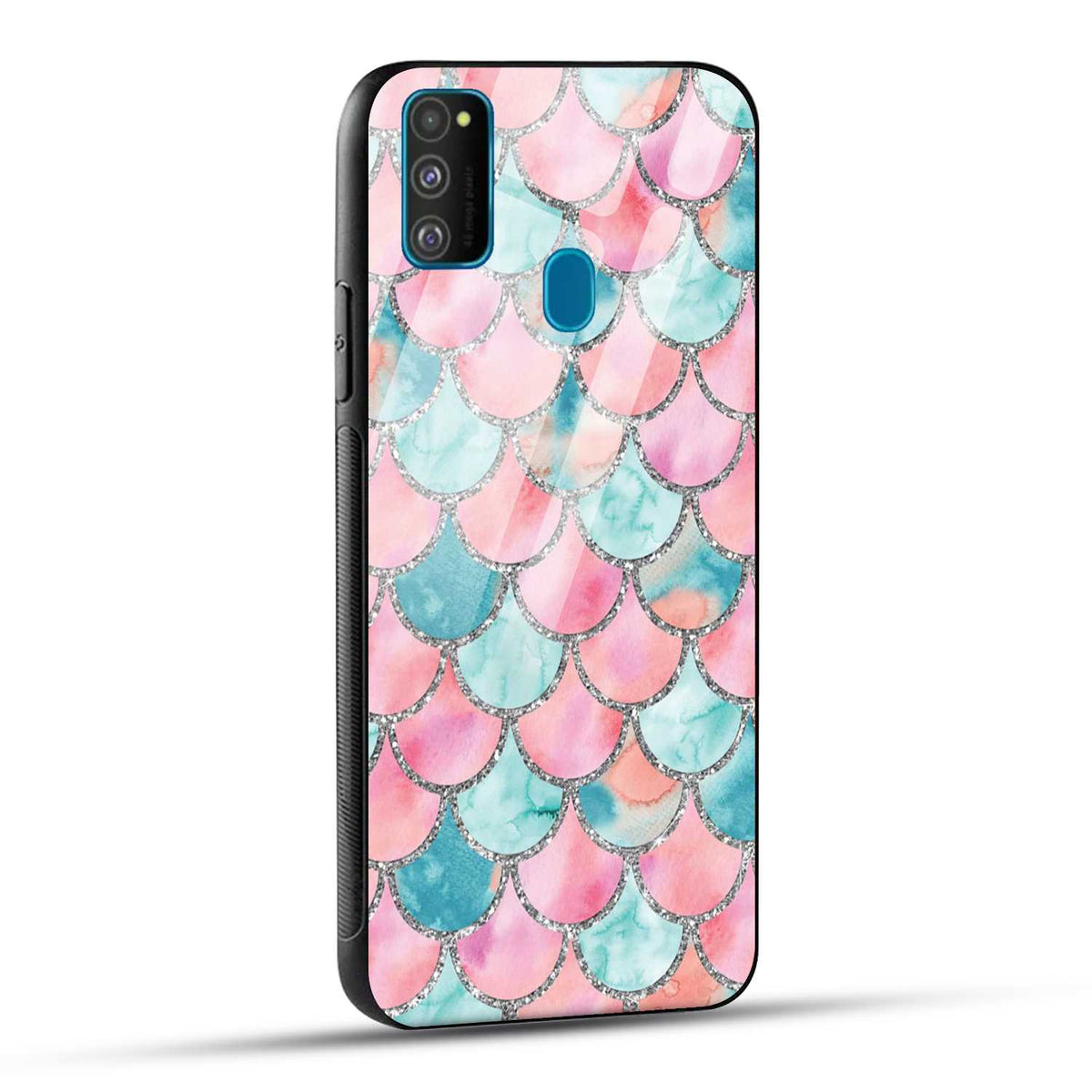Samsung Galaxy M30s Back Cover Mirror Pattern Printed Glass Case