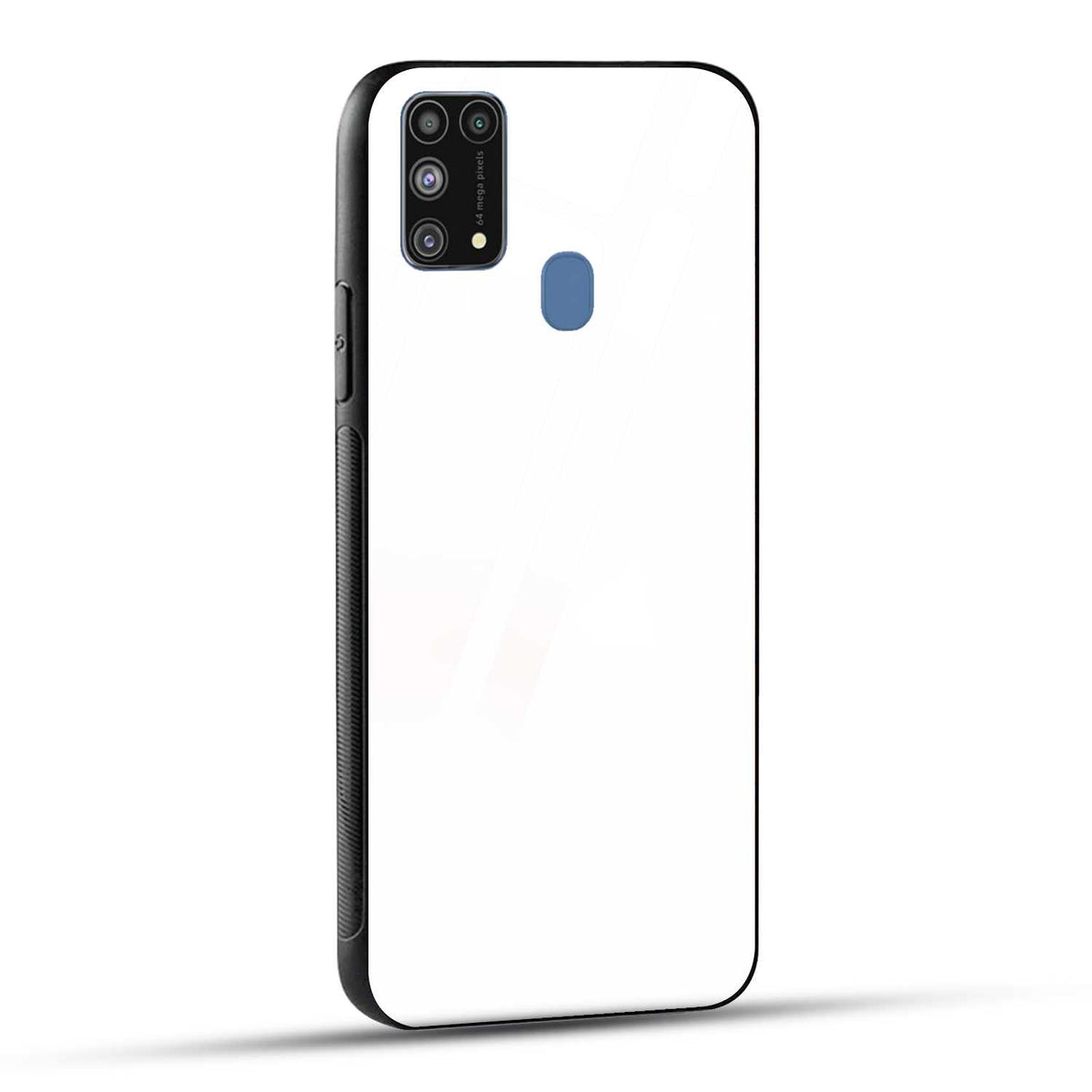 Samsung Galaxy M31 Back Cover Plain White Printed Glass Case