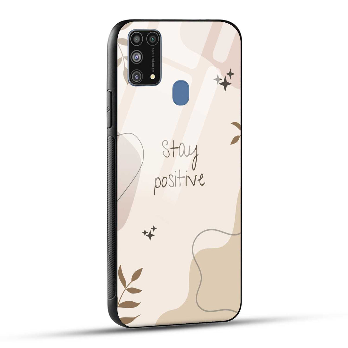 Samsung Galaxy M31 Back Cover Cream Beige Aesthetic Printed Glass Case
