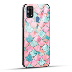 Samsung Galaxy M31 Back Cover Mirror Pattern Printed Glass Case