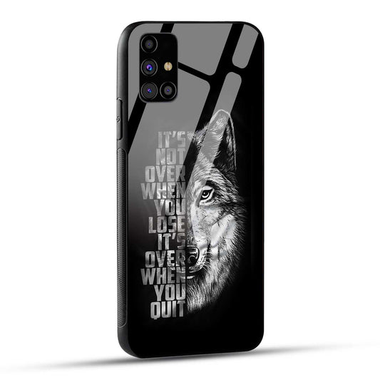 Samsung Galaxy M31s Back Cover Motivational Positive Quote Printed Glass Case